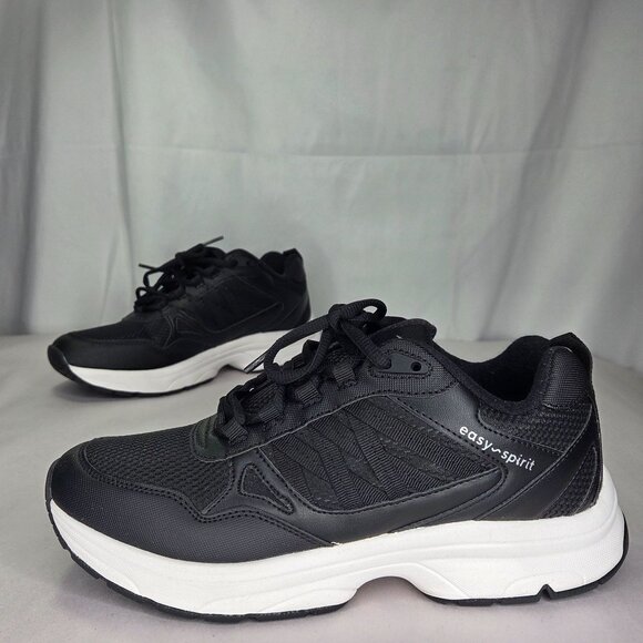 Easy Spirit Shoes - Easy Spirit Women's Keagen Lace-Up Black Sneakers